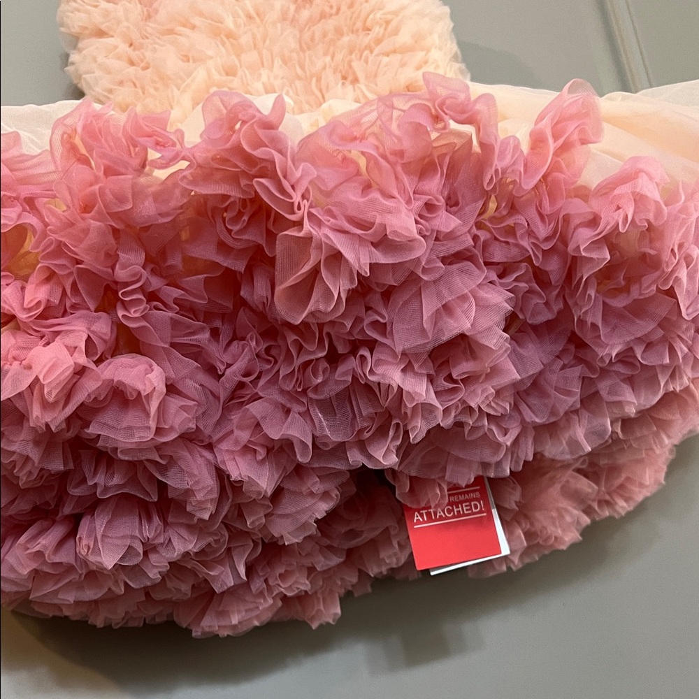 Pink Ruffled Tulle Dress - Picture 3 of 7